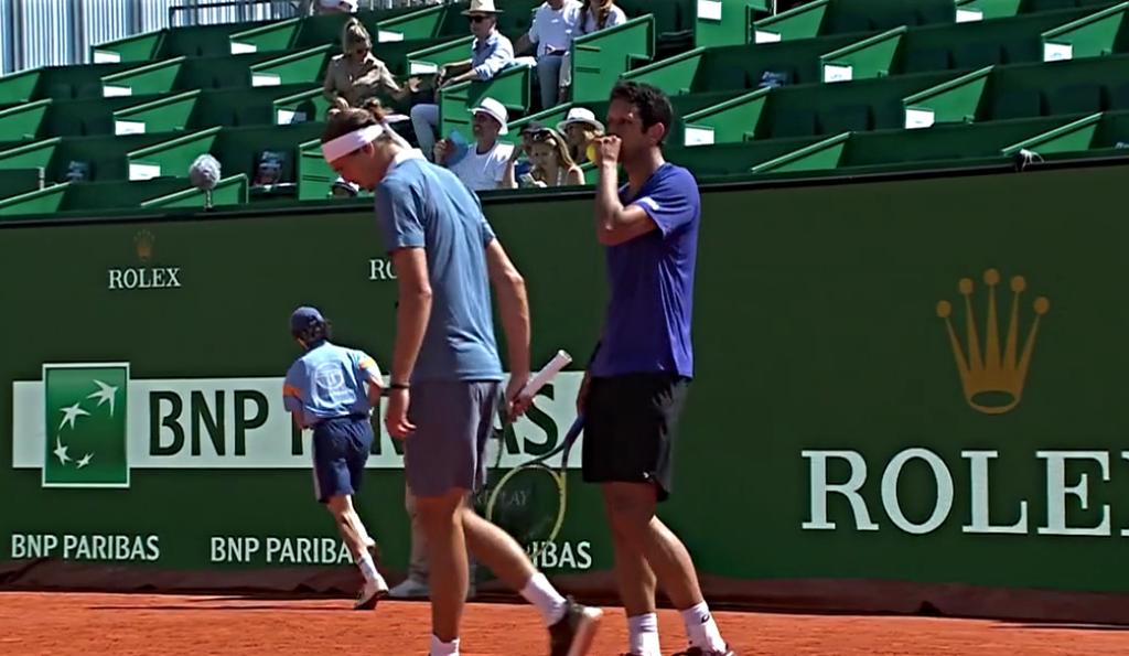Dupla jogou em Monte Carlo, em abril
